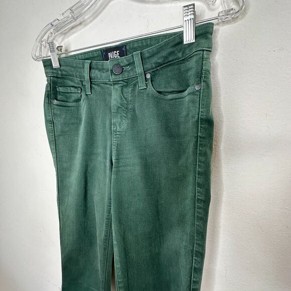Paige Green Petite Verdugo Ankle Faded Little Pine Skinny Mid Rise Jean 26P - Picture 5 of 15
